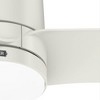 Hunter Fans 52" Bolsa Lighted Ceiling Fan Fresh White Finish with Integrated LED for Damp Rated Outdoor Spaces - 2 of 4