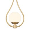 Possini Euro Design Kosta 8" Mid Century Modern Pendant Ceiling Light Fixture Dining Room Over Table Kitchen Island Hanging LED Warm Gold Finish Mini - 3 of 4