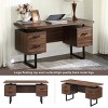 Computer Desk Modern with File Drawer and Storage Space for Home Office 59in Wide-3irtyhousy - 3 of 4
