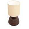 HomeRoots 27" Distressed Brown Solid Wood Urn Table Lamp With Beige Drum Shade - 4 of 4