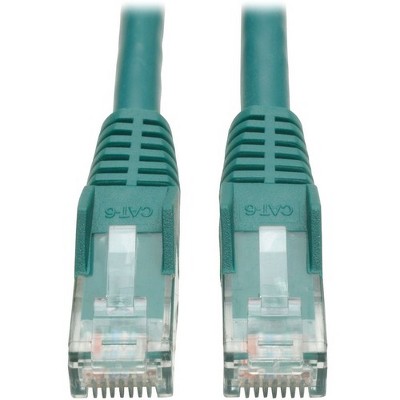 Tripp Lite 7ft Cat6 Gigabit Snagless Molded Patch Cable RJ45 M/M Green 7' - 7ft - 1 x RJ-45 Male - RJ-45 Male - Green
