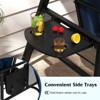 Tangkula 3-Seat Patio Swing Chair w/ Adjustable Canopy Thickened Cushions Pillow Outdooor - 4 of 4