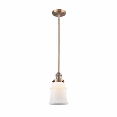 Canton - 1 Light Stem Hung Mini Pendant In Industrial Style-10 Inches Tall and 6.5 Inches Wide