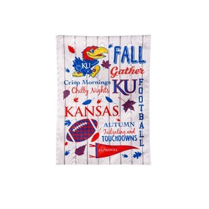 Evergreen University of Kansas Garden Flag 12 x 18 Inches Indoor Outdoor Decor - 1 of 1