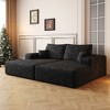 MAYEERTY 107" Cloud L-Shape Sofa - 107" L-Shape, Corduroy, Deep Seat, No Assembly, for Living Room/Bedroom - 2 of 4
