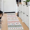 Washable Modern Farmhouse Living Room Bedroom Area Rug, Floral Print Non Slip Floor Carpet for Home Office - 4 of 4