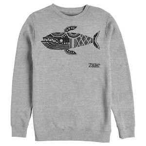 Men's Nintendo Legend of Zelda Link's Awakening Whale Hieroglyphic Sweatshirt - 1 of 3