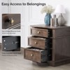 Karl Home 24.02in. W Solid wood 3 drawer nightstand with 2 Usb - 2 of 4