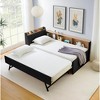 GDFStudio Contemporary Clara Velvet Upholstery Day Bed with Headboard, LED Lights, Wireless Charging - 2 of 4