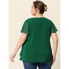 Agnes Orinda Women's Plus Size Top V Neck Flutter Sleeves Layered Chiffon Ruffle Elegant Blouses - 4 of 4