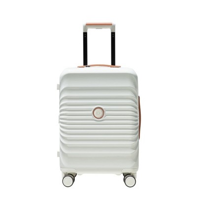 SEVOBAL Luggage 24" Luggage Lightweight Suitcase TSA Lock USB port Luggage Wheel lock Top handle Spinner Wheels, White, 16.53"*10.23"*25.2"