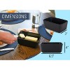 Nat & Jules Matte Black 6.5 x 4 Ceramic and Bamboo Butter Dish With Knife Lid - 2 of 4