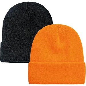 MSDC 2 Pack Beanie for Men Women Slouchy Beanie Hats Winter Knit Caps Soft Ski Hat Unisex - 1 of 4