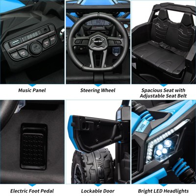 12V Blue Electric Ride-On UTV with Remote Control