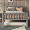 VYNXARIA Gray Color Pine  Frame Twin Platform Bed with Wheels, Headboard, Footboard - 2 of 4