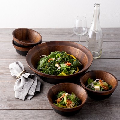 Noritake Kona Wood Accents 5-Piece Salad Set