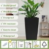Gulches 22.6" Black Faux Rattan Square Planter with Automatic Watering System - Indoor/Outdoor, 2-Pack - 4 of 4