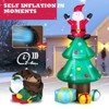 Tangkula 7FT Christmas Inflatable Christmas Tree & Santa Claus w/ LEDs & Air Blower Blow Up Yard Decor Inflates Christmas Tree w/ Gift Boxes & Star - 4 of 4