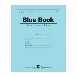 Roaring Spring Exam Books, 8.5" x 7" with Various Sheet Counts, Wide Ruled with Margin, Proudly Made in the USA! - 1 of 1