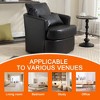 MOONMISS 360 Degree Swivel Barrel Chair,Comfy PU leather Round Accent Sofa Chair,Leisure Arm Chair for Nursery,Hotel,Bedroom,Office - 2 of 4