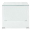 vidaXL Coffee Table Clear Tempered safety glass Small Modern - 3 of 4
