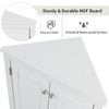 LunaLulinlk White Triangle Bathroom Storage Cabinet with Adjustable Shelves, Freestanding Floor Cabinet for Home Kitchen - 4 of 4
