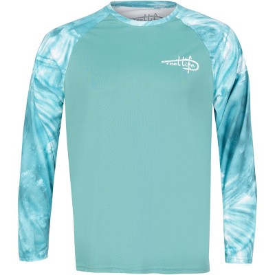 Reel Life Rumrunner Raglan Barrel Tie Dye UV T-Shirt - 2XL - Agate Green