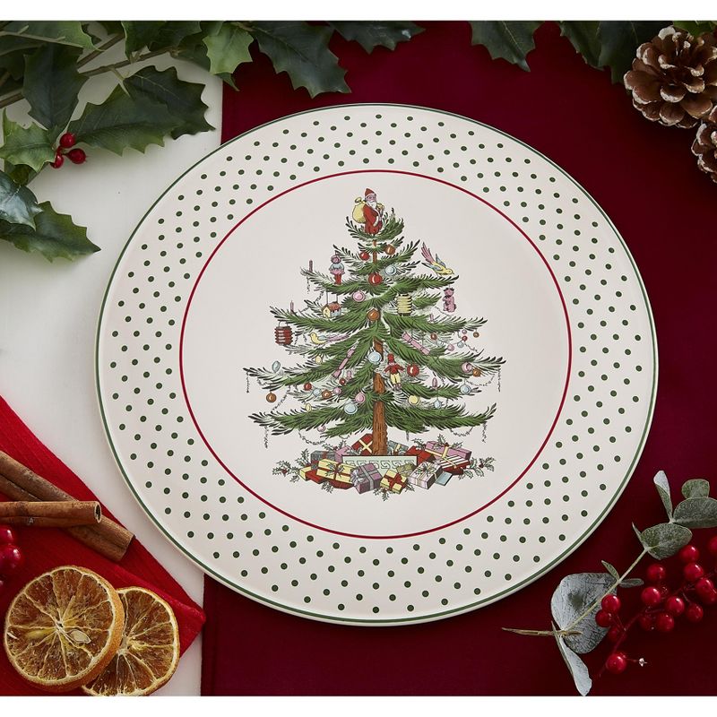 Spode Christmas Tree Polka Dot Cake Plate, 4 of 7