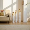 Infurnic Decorative Vases Metal Vases Luxurious Vases with Unique Finishes and Modern Geometry for Elegant Home Decor, White, 20.68"*6.08"*35.89" - 2 of 4