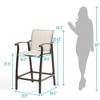 Pellebant Classic Outdoor Patio Aluminum Counter Bar Height Stools (Set of 2) - 3 of 4