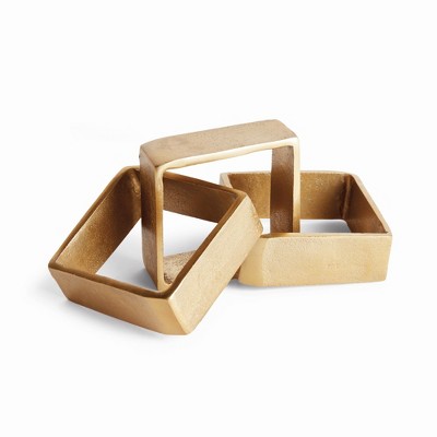 Plum & Post Corbin Square Chain Sculpture - Gold