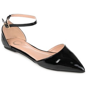 Journee Collection Womens Reba Buckle Pointed Toe Ballet Flats - 1 of 4