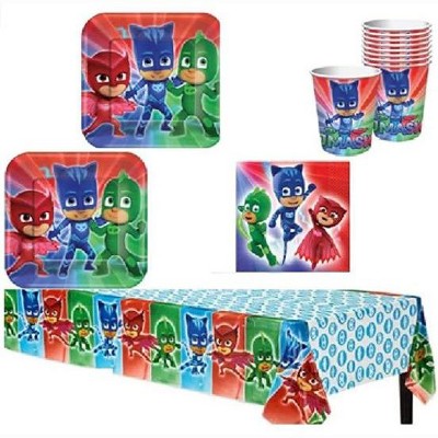 Birthday Express PJ Mask Party Supply Pack - Serves 16 Guests