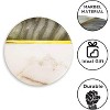 Amber Home Goods Dreamer Marble Coaster Set Great for Indoors or Outdoors for Wine Glasses, Tea Cups, Coffee Mugs or Juice Glasses (Set of 4) - 4 of 4