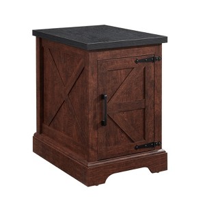 TIRAMISUBEST Farmhouse Buffet Sideboard Cabinet with Barn Door, Rustic Storage for Living Rooms - 1 of 4