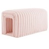 Kumasinova Plush Storage Ottoman Bench, Arch Hollow Design, Cat Nest & Storage Ottoman, Versatile Entryway Bench & Foot Stool, Soft Cushioned - 3 of 4