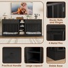 82” Double Dog Crate Furniture, Large Dog Kennel Indoor for 2 Dogs, Heavy Duty Wooden Dog Crate TV Stand with 4 Drawers and Shelves, Black - 4 of 4