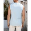 Men's Cotton Linen Tank Top Shirts Casual Sleeveless Lace Up Beach Hippie Tops Bohemian Renaissance Pirate Tunic - 2 of 4