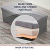 Ornavo Home Foldable Tufted Linen 43" Inch Long Bench Storage Ottoman - 4 of 4