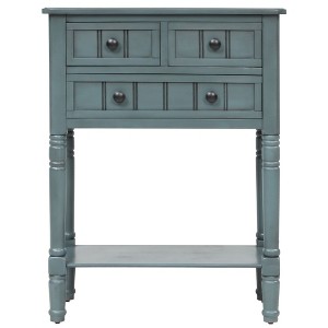 NicBex 23.7"Console Table Modern Entryway Table with 3 Drawers and Open Shelf Slim Sofa Table for Small Space,Hallway,Living Room - 1 of 4