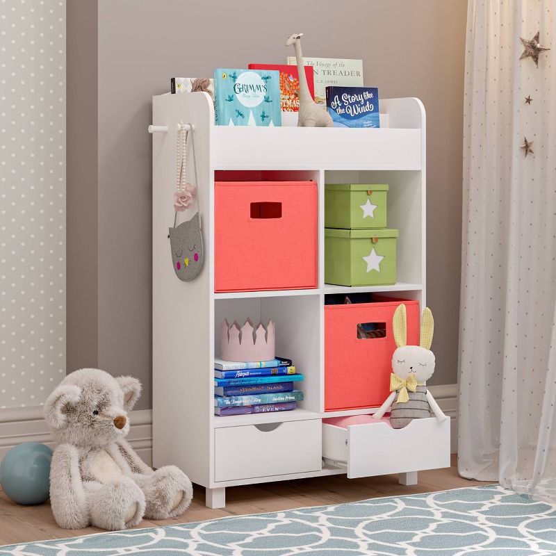 Kids' Book Nook Collection Cubby Storage Cabinet and Bookrack with 2 Bins - RiverRidge, 3 of 10