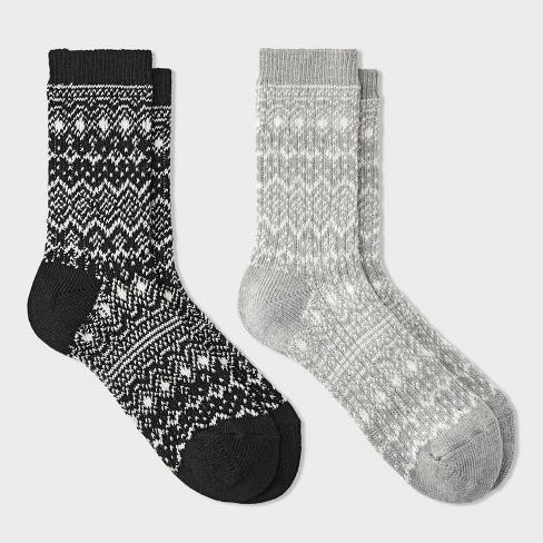 Women's Midweight Snowfall Fair Isle 2pk Boot Socks - All In Motion™ 4-10 :  Target