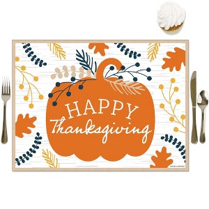 Big Dot of Happiness Happy Thanksgiving - Party Table Decorations - Fall Harvest Party Placemats - Set of 16 - 1 of 4