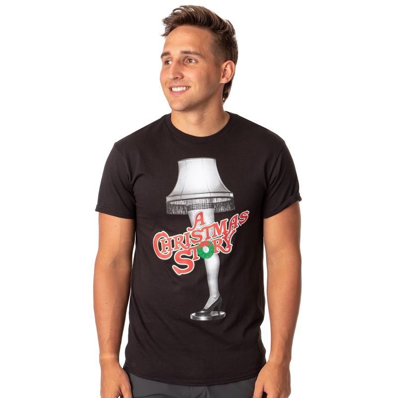 A Christmas Story Men's Major Award Leg Lamp And Movie Logo Graphic T-Shirt, 3 of 4