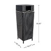 happimess Keaton Modern 24.13-Gallon All-Weather Wicker/Metal Lidded Hideaway Outdoor Trash Can - 3 of 4