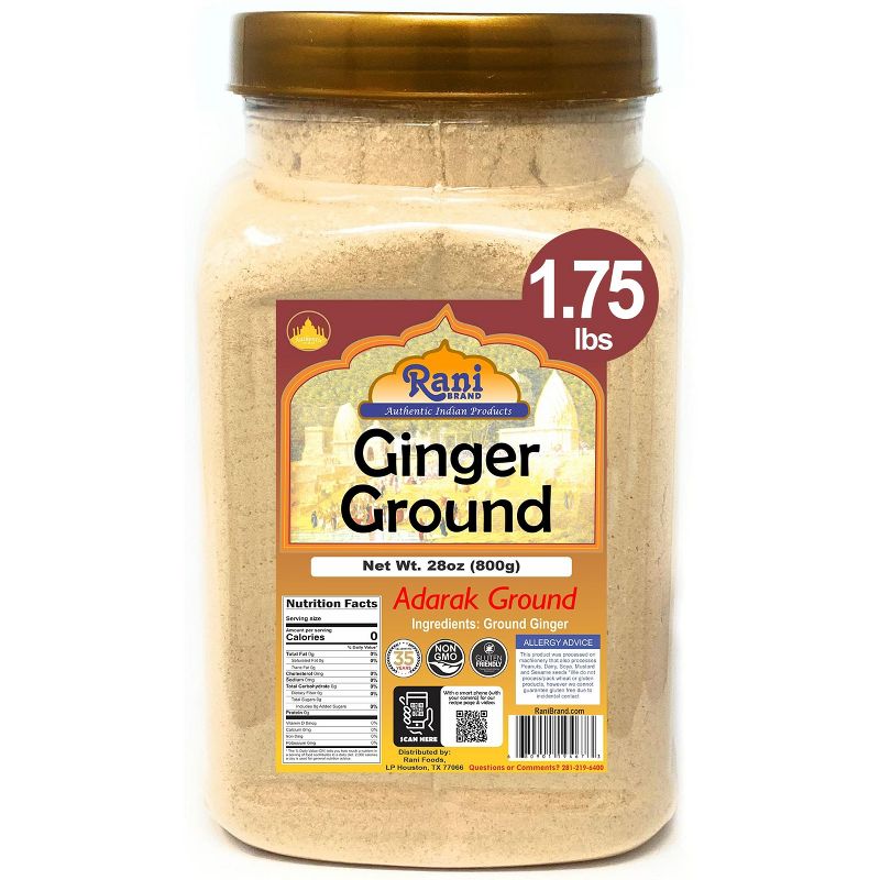 Ginger (Adarak) Ground - 28oz (1.75lbs) 800g -  Rani Brand Authentic Indian Products, 1 of 5