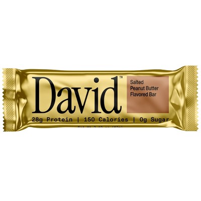 David Protein Bars with 28g Protein - Salted Peanut Butter Flavor - 12ct