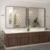 Apmir 38 in. W x 38 in. H Square Aluminum Alloy Framed and Tempered Glass Wall Mirror in Matte Black - 2 of 4