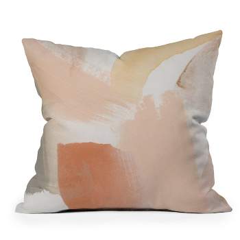 Georgiana Paraschiv Abstract Outdoor Throw Pillow Cream - Deny Designs