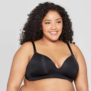 City Chic Plus Size Avril QTR Cup Bra in Black, Size 14 at